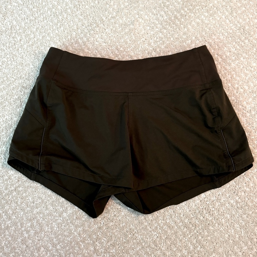 Lululemon Size 4 shorts, dark olive green